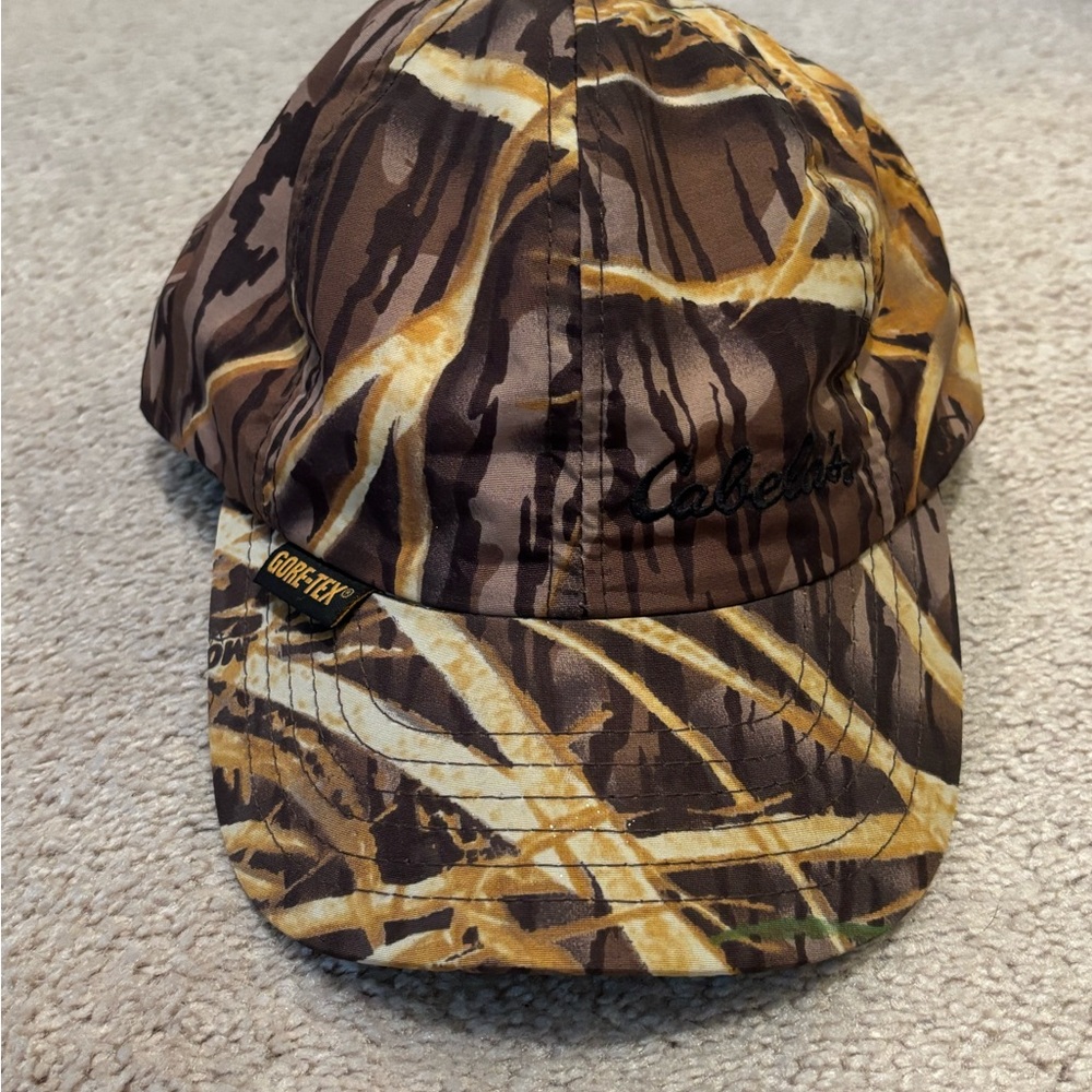 GORE-TEX Cabelas Mossy Oak Hat adjustable Camouflage Cap Brown Tan